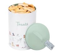 Smart Choice Dog Treat Tin Biscuit Storage Tin & Lid Pastel Green Puppy Food