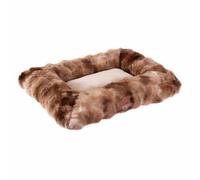Smart Choice Faux Fur Pet Cushion Bed Soft Rabbit Fur Dog Bed with Anti Slip Base Washable Plush Pet Mattress Brown Cosy Dog Cushion for Pets 70 x 50 x 13cm Comfortable Pet Sleeping Bed