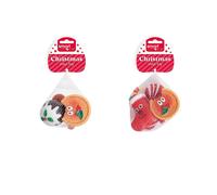 Smart Choice Festive Squeaky Vinyl Dog Toy 3 Pack - Pet Toys - Multi-Coloured