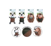 Smart Choice Squeaky Plush Badger/Hedgehog Dog Toy - Pet Toys - Brown