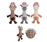 Smart Choice Squeaky Plush Long Animal Dog Toy - Pet Toys - Multi-Coloured