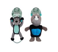 Smart Choice Squeaky Plush Rhino/Gorilla Dog Toy - Pet Toys