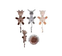 Smart Choice Squeaky Plush & Rope Knot Animal Dog Toy - Pet Toys