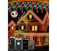 Smart Christmas Icicle String Lights - 10M 299 LED Customizable LED Lights with Music Sync, App & Remote Controlled, 16 Million Colors, 58+ Dynamic Modes, Indoor & Outdoor Romantic Decor