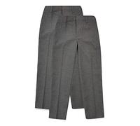 Smart Classic .13/14 2pk Boys School Trousers (13.14 Years, Grey)