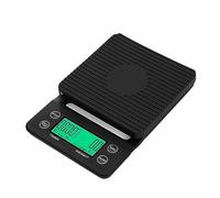 Smart Coffee Scale Kitchen Food Scale Digital Electronic Scale With Timer Precision Jewelry Scale Mini Household Weighing Scale Simple To Use(Black,3KG-0.1g)
