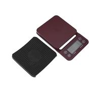 Smart Coffee Scale Kitchen Food Scale Digital Electronic Scale With Timer Precision Jewelry Scale Mini Household Weighing Scale Simple To Use(Maroon,3KG-0.1g)