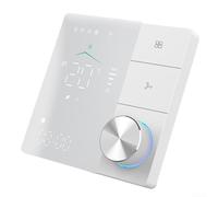 Smart Conditioner Thermostat for Tuya WiFi, 3-Speed Temperature Controller, Digital Display FCU Fan Coil Control Panel(White)