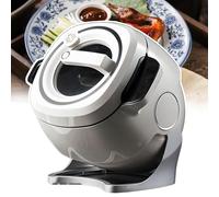 Smart Cooker Robot 6L Capacity, 1000W Automatic Stir Fry Machine, Touch Control, Durable Metal Body, 360° Rotatable Drum Type Fried Rice Machine for Stir Frying Stewing Cooking