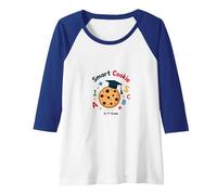 Smart Cookie in 1st Grade: Educational Fun for Kids Raglan Baseball Tee, Women, Royal Blue/White, L