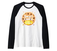 Smart Cookie in 3rd Grade School Achievement Celebration Raglan Baseball Tee, Men, Black/White, XL