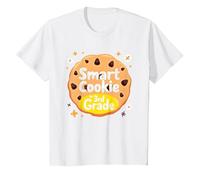 Smart Cookie in 3rd Grade School Achievement Celebration T-Shirt, Kids, White, 4 Years