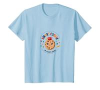 Smart Cookie in Fourth Grade: Cute School Achievement T-Shirt, Kids, Baby Blue, 10 Years