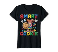 Smart Cookie Robot Toy Bricks Clever Student Value Graphic T-Shirt, Women, Black, XS