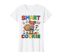 Smart Cookie Robot Toy Bricks Clever Student Value Graphic T-Shirt, Women, White, L
