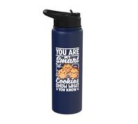 Smart Cookies Show What You Know Testing Day Teacher Women Stainless Steel Insulated Water Bottle