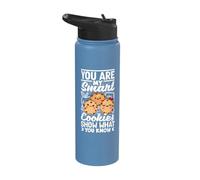 Smart Cookies Show What You Know Testing Day Teacher Women Stainless Steel Insulated Water Bottle
