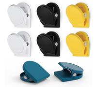 SMART&COOL 8 Pack 1.16 Inches Anti-Scratch Magnetic Clips with Silicone-Coated Base, Fridge Magnets, Office Supplies, Multicolored