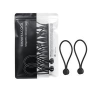 Smart&Cool Reusable Silicone Magnetic Cable Ties for Bundling and Organizing, Holding Stuff, Book Markers, Fridge Magnets, or Just for Fun, Assorted Color, 7.16'' (20-Pack, Black)