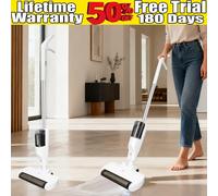 Ewbank Floor Polisher, Cleaner & Scrubber, Lightweight with Reusable Pads for Hard Floors – Red