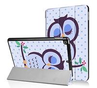 Smart Cover Case for new Apple iPad 2017 9,7 Protective Case Flip Case foldable Case Bookstyle Design + FREE Stylus Touch Pen - Sleepy Bird