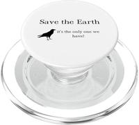 Smart Crow Shirt Save The Earth Awesome and Wise Blackbird PopSockets PopGrip for MagSafe