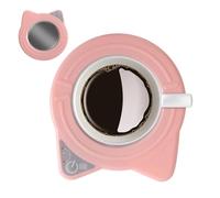 Smart Cup Warmer - Coffee Heater for Office | ABS Stainless Steel with Precise Temp Control, 11.5x15cm Size, 120g Lightweight Build, Electric Plate for Water Milk Coco Hot Drinks Camping Traveling