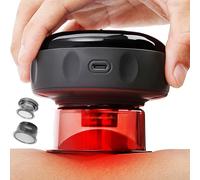 Smart Cupping Therapy Massager, 12 Levels Heat & Suction Cupping Kit for Massage Therapy for Muscle Soreness, Knots & Pain Relief(Black)
