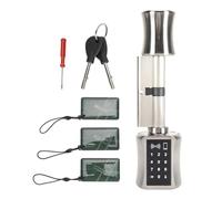 Smart Cylinder Lock 80mm, Keyless Deadbolt Lock with Touchscreen Keypad for Wooden and Glass Doors - Fast Unlocking, Multiple Access Methods, Energy Efficient Security (Type 2)