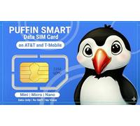 Smart Data SIM Card -on AT&T, T-Mobile and Verizon network, for Security/Hunting Trail Cameras, GPS Trackers, or unlocked Tablets - Data only, No Voice & Text