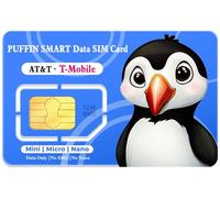 Smart Data SIM Card -on AT&T, T-Mobile and Verizon network, for Security/Hunting Trail Cameras, GPS Trackers, or unlocked Tablets - Data only, No Voice & Text