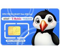 Smart Data SIM Card -on AT&T, T-Mobile and Verizon network, for Security/Hunting Trail Cameras, GPS Trackers, or unlocked Tablets - Data only, No Voice & Text