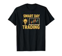Smart Day Trading Candlestick Laptop Lightbulb Design T-Shirt