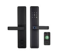smart deadbolt Keyless Entry Smart Door Lock Digital Fingerprint Door Lock with Handl Electronic Deadbolt for Home Office Electronic(Nero)