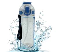 Smart Design Sip on Ergonomic Clear 800ml Water Bottle - Leakproof, BPA-free, Carry / Hook on Clip, Lock Mechanism, Gym, Home, Office, Sports Drink, Juices, Drinks, Outdoor, Biking, Hiking, Camping
