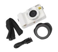 Smart Digital Camera 48MP 4K HD Flip Screen Auto Focus Beauty Function 16x Zoom (White)