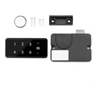 Smart Digital Fingerprint Cabinet Lock Biometric Security System Password Door Lock With USB Charging Anti-theft Alarm Function for Home Office Drawer(B)