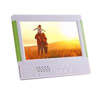 Smart Digital Photo Frame, 1024x600 Full HD 16:9 IPS LED Display, Support USB and SD Card - Wall Mounted/Place - White Green - 7/10 Inches (White Green 7")
