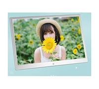Smart Digital Photo Frame 15.4 inch Metal LCD Digital Photo Frame HD 1280x800 Electronic Album USB Digital Picture Music Video Player Calendar Clock,Slivery