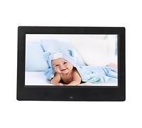 Smart Digital Photo Frame, Wall Mountable Black Electronic Photo Frame 10 Inch Remote Control Video Music for Bedside Table (UK Plug)