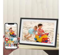 Smart Digital Photo Frame with Wi-Fi, 10.1-inch, 32GB storage, 1280x800 IPS LCD Touch Control, Auto Rotate and Mobile Remote Access Share Moments Instantly from Anywhere(32G,Wood Color)