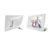 Smart Digital Picture Frame 10.1 Inch HD WiFi Cloud Digital Frame Free Unlimited Storage Easy Setup to Send Photos Remotely Via App More Secure Than Email, Display 1080P High-Resolution (White)
