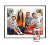 Smart Digital Picture Frame 19-inch-Photo-Frame - Dual-WiFi Large Digital Frame, Touch Screen, 64GB, Full Function, Wall Mountable, Easily Sharing Photos Videos via App Email, Unlimited Cloud Storage
