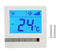 Smart Digital Programmable Thermostat for Air Conditioning Fan Coil Units with LCD Touch Screen Display