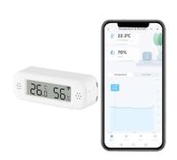 Smart Digital Thermometer Hygrometer, WiFi Indoor Temperature Humidity Sensor with App Alerts, Mini Room Temperature Meter with Data Storage and Export, Compatible with Alexa. 1PCS