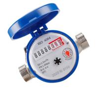 Smart Digital Water Meter for Household Use, Mechanical Rotor with 360° Adjustable Counter, Cold Water Measurement 1.5 m³/h, 1/2 * 3/4 Inch ABS+Iron B Class