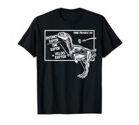 Smart Dinosaur Teacher Science Math Velociraptor Distance T-Shirt