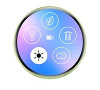 Smart Display, Electronic Badges, Digital Badge with 1.7 Inch HD Display, Electronic Pin for Backpack & Clothes, Interchangeable Pictures, GIF & Videos, for Anime Fans (5.3 x 5.3 cm)