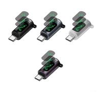 Smart Display for usb-c Adapter 240W Real-Time Power Smart Display | for durable aluminum alloy, 80Gbps data speed, heat dissipation, 36mm size, fit