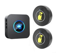Smart Dog Door Bell Wireless Doorbell, For Potty Training Touch Sensitive Design 5 Volume Levels 55 Ringtones, Easy Installation(1 Receiver+ 2 Button)